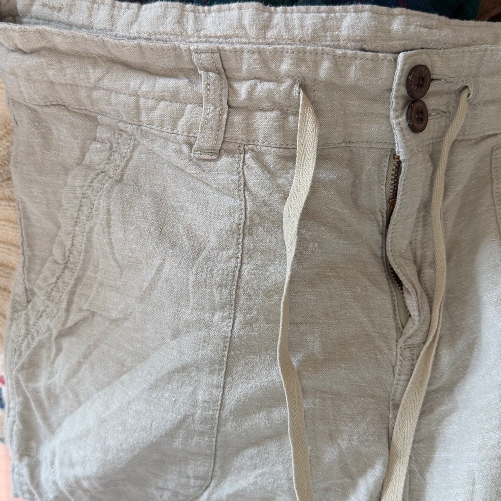 patagonia hemp organic cotton blend mini shorts casual size 8 natural oat beige - Picture 3 of 3